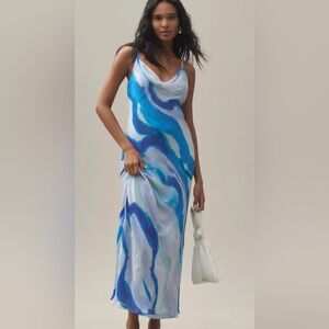 BHLDN Astrid Sleeveless Satin Midi Dress